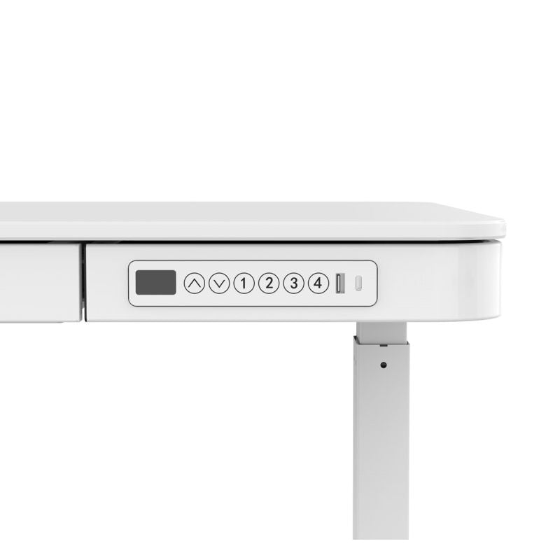 Activejet ET119W-C electric height-adjustable desk in white. Tabletop dimensions: 140 x 70 cm. Biurka/Biurka nowoczesne Your Sports Performance