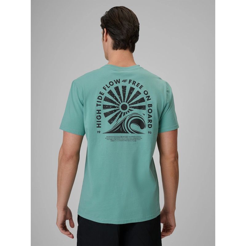 Men's relaxed T-shirt with print 4F 4FRSS26TTSHM4296-47S