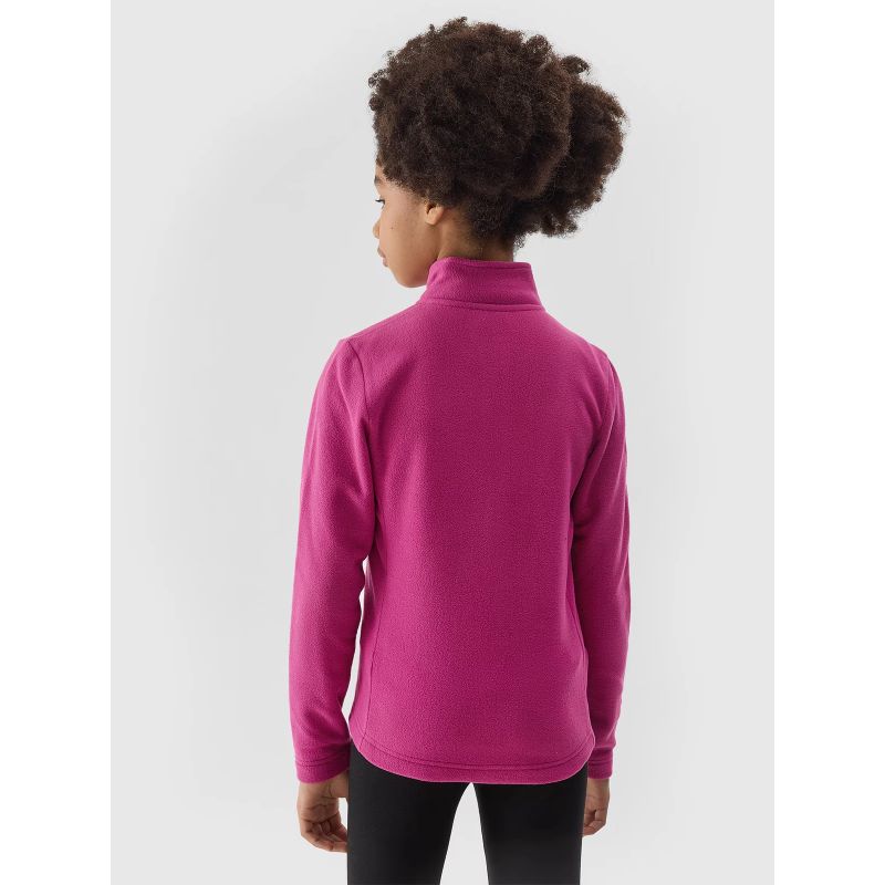 Girls' regular stand-up collar fleece 4F Junior 4FJWSS24TFLEF166-53S *Kategoria tymczasowa Your Sports Performance
