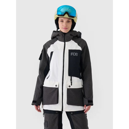Women's 10000 membrane snowboard jacket 4F 4FWAW24TTJAF587-11S *Kategoria tymczasowa Your Sports Performance