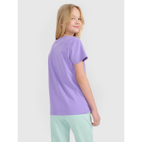Girls' regular printed T-shirt 4F 4FJWSS25TTSHF2176-51S 4f