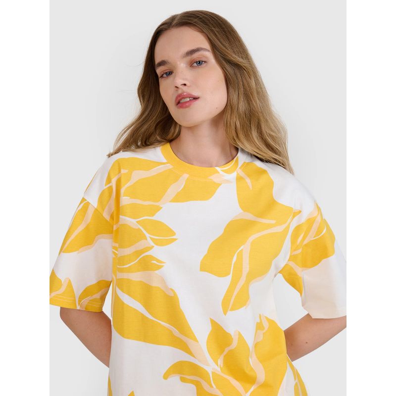 Women's oversize printed T-shirt 4F 4FRSS25TTSHF2692-90A *Kategoria tymczasowa Your Sports Performance