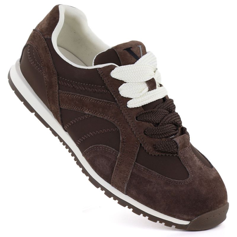 Women's brown suede leather shoes Vinceza 86427 Vinceza