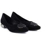 Women's ballerinas with decorative heels, black Potocki SZ12770 To be categorized Your Sports Performance