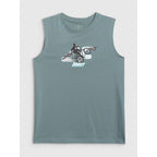 Boy's regular sleeveless T-shirt with print 4F 4FJRSS26TSLEM354-46S 4f