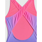 Girls' one-piece swimsuit 4F 4FJRSS26USWSF167-90A