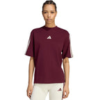 adidas Essentials 3-Stripes Boyfriend Women’s T-Shirt Burgundy KX0793