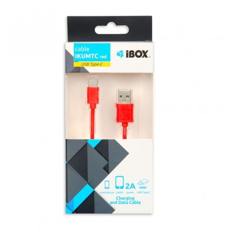 IBOX IKUMTCR cable (USB 2.0 type A - USB type C; 1m; red) In preparation Your Sports Performance