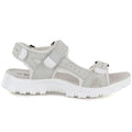 Women's leather sports sandals with Velcro, gray Artiker 56C1244 Artiker