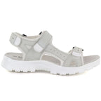 Women's leather sports sandals with Velcro, gray Artiker 56C1244 Artiker