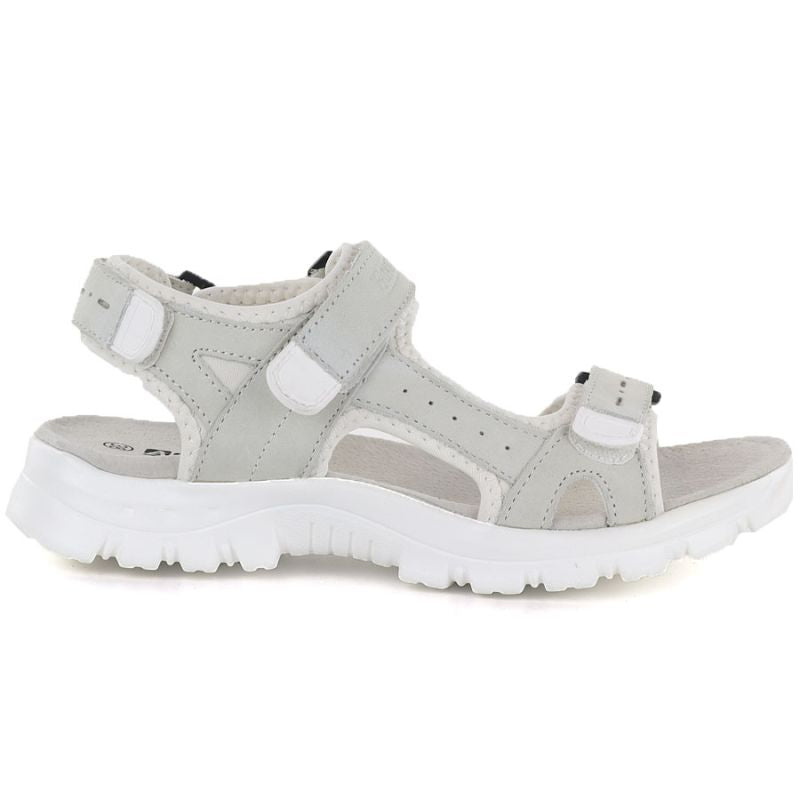 Women's leather sports sandals with Velcro, gray Artiker 56C1244 Artiker