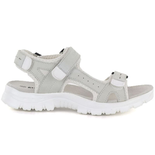 Women's leather sports sandals with Velcro, gray Artiker 56C1244 Artiker