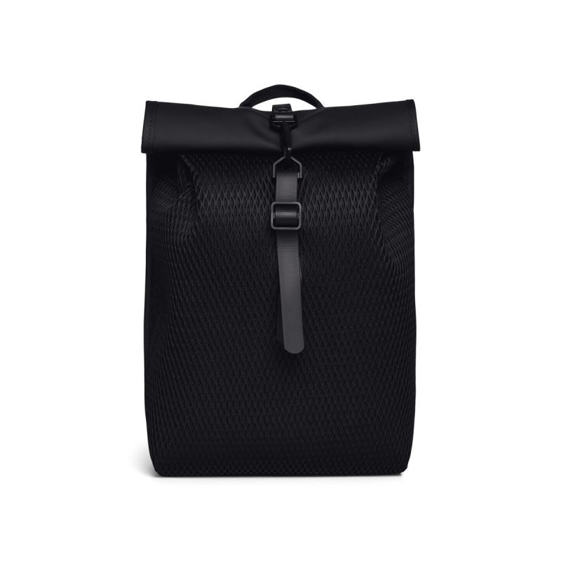 Rains Rolltop Rusksack Mesh Mini Black W3 13350 01 backpack Accessories/Plecaki/pozostałe plecaki Your Sports Performance