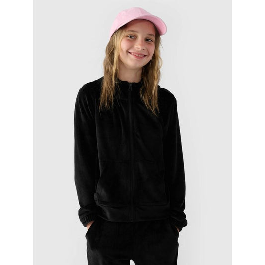 Girls' velour zip-up hoodie sweatshirt 4F Junior 4FJWAW24TSWSF1217-20S *Kategoria tymczasowa Your Sports Performance