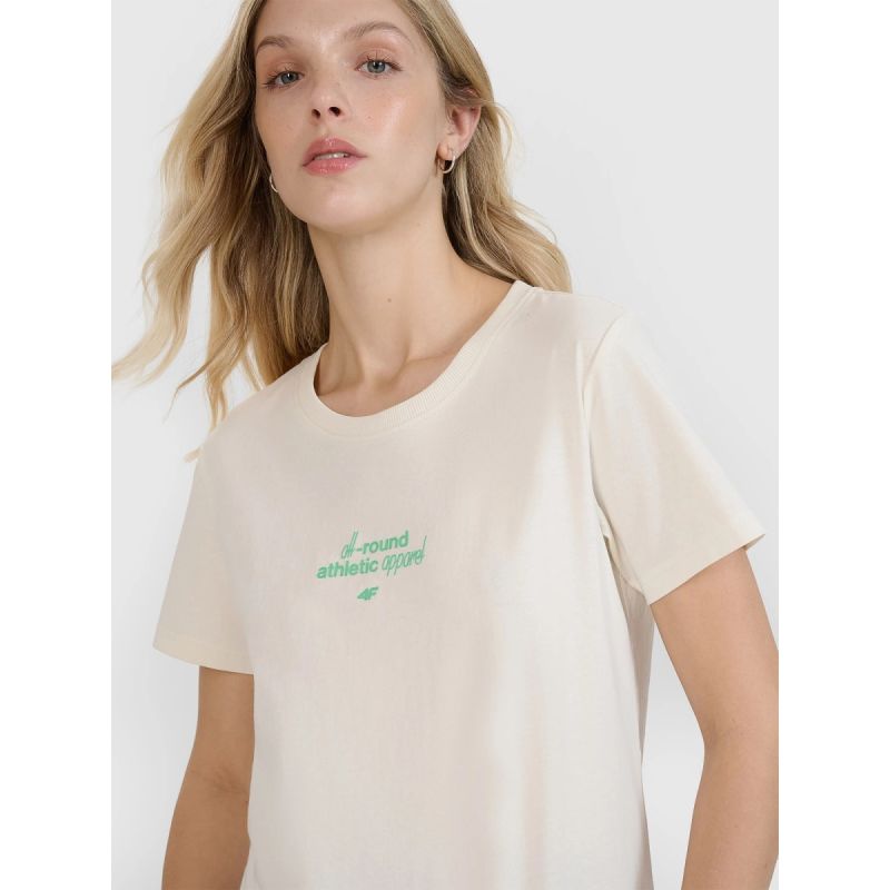 Women's regular printed T-shirt 4F 4FRSS25TTSHF2786-11S *Kategoria tymczasowa Your Sports Performance