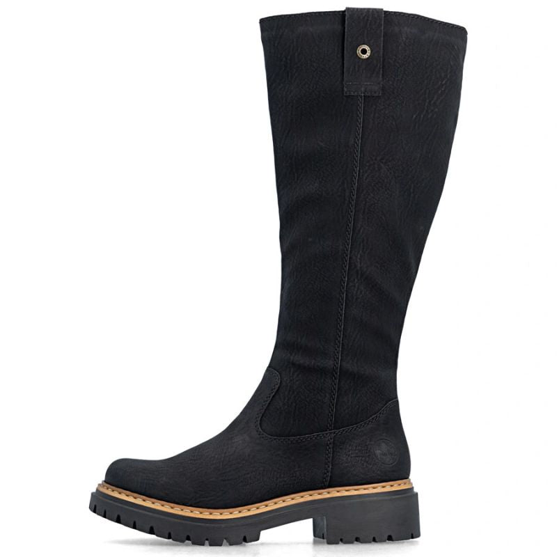 Women’s Comfortable Black Boots Rieker 72656-00