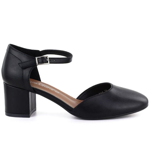 Sergio Leone SK844 women's black block heel sandals LEONE