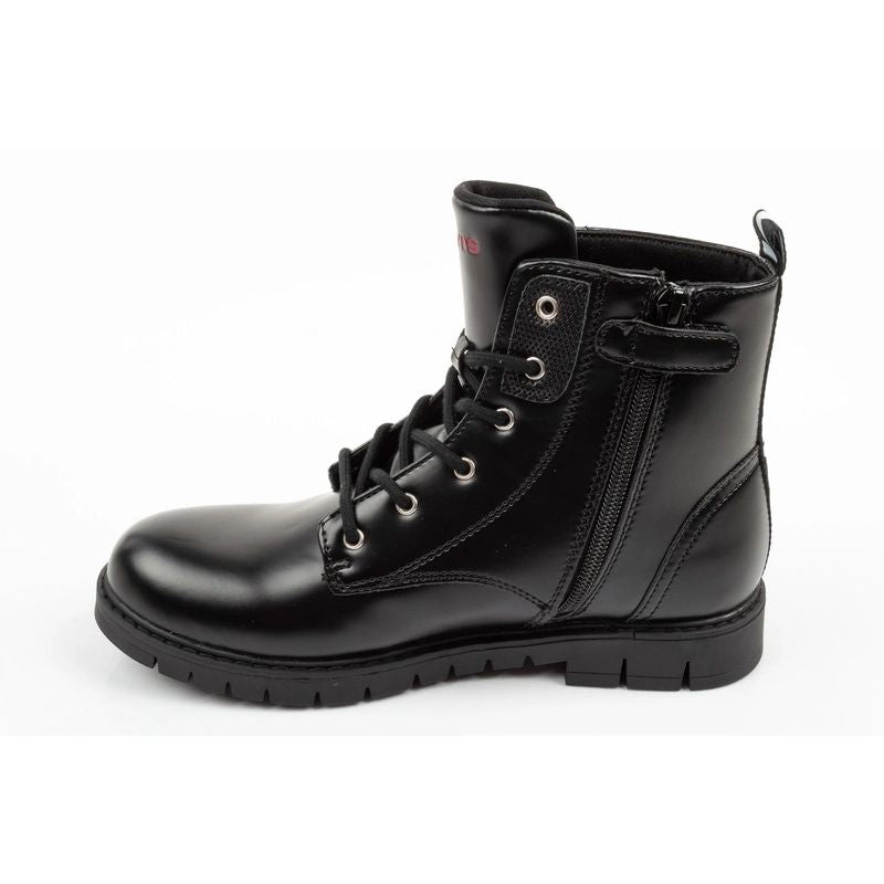 Levi's girls' Pasadene SE ankle boots, black, with zipper