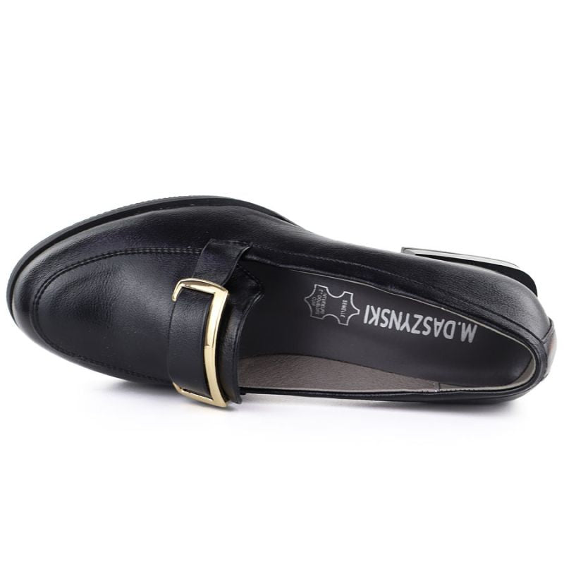 Women's black block heel shoes M. DASZYŃSKI SA267-2 M. Daszyński