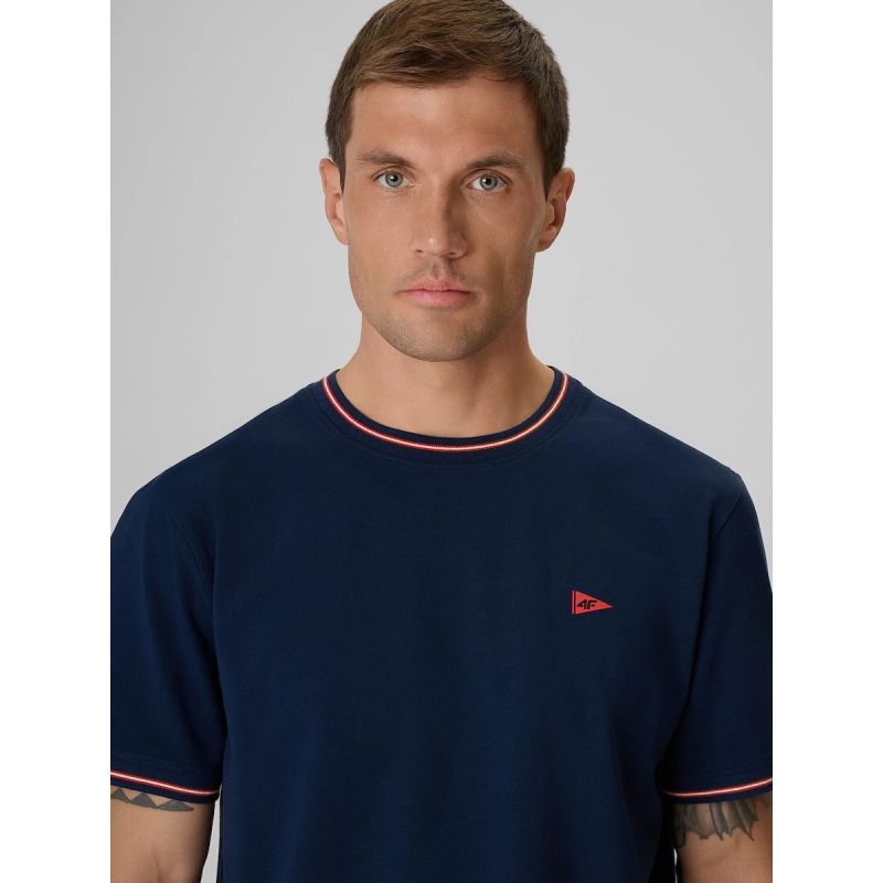 Men's regular plain T-shirt 4F 4FRSS26TTSHM3997-31S