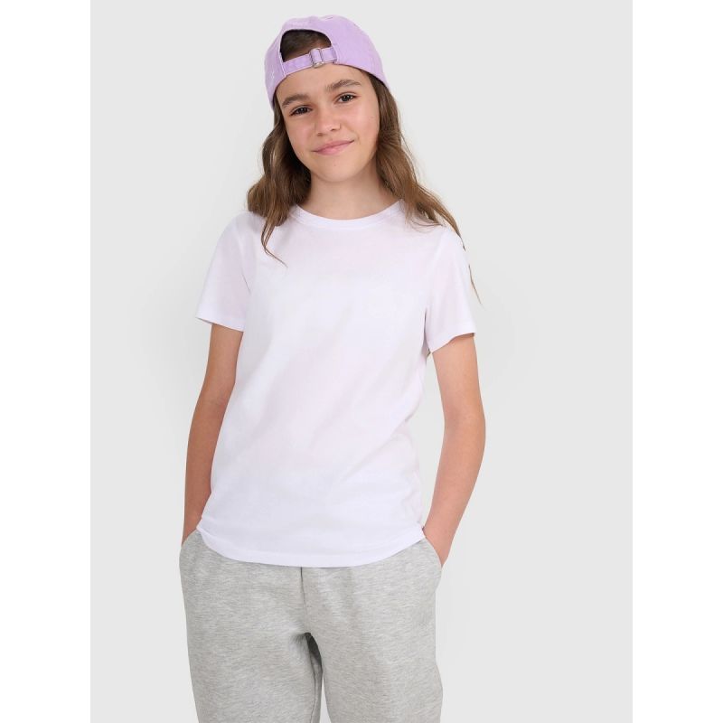 Regular plain girls' T-shirt 4F 4FJRMM00TTSHF3231-10S 4f