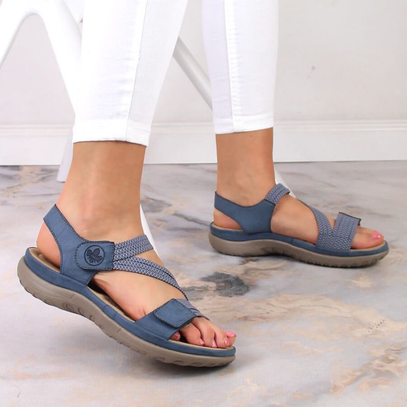 Comfortable Rieker W RKR587 blue sandals Footwear/Lifestyle/Rieker Your Sports Performance