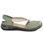 Rieker 46461-52 Green Leather Closed-Toe Sandals Rieker