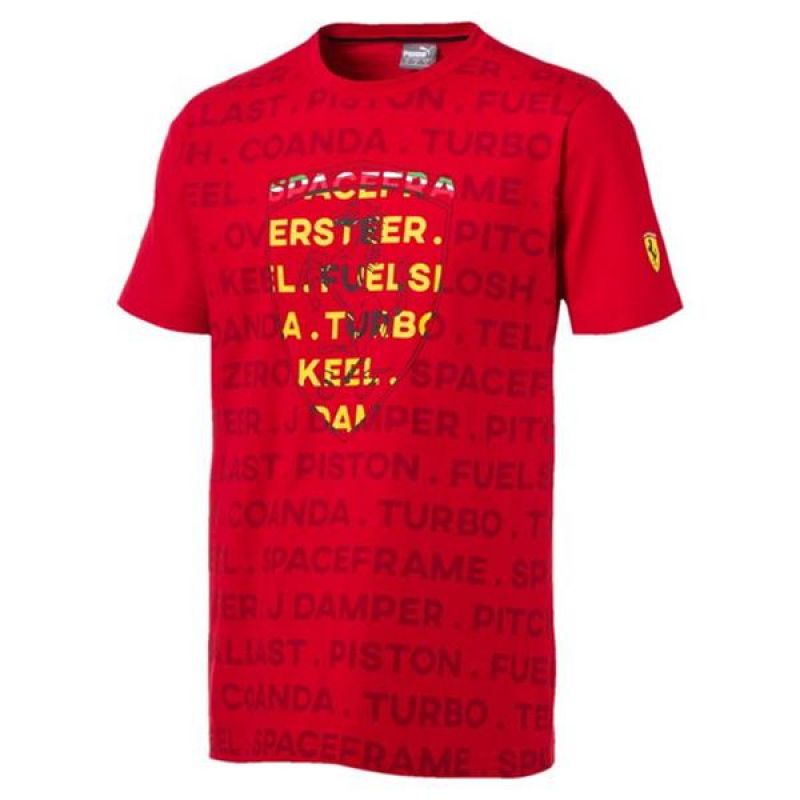 Men's PUMA SF BIG SHIELD TEE red (577828-01) In preparation Your Sports Performance