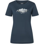 Women's short-sleeve SUPER.NATURAL W CANADIAN WOODS TEE, navy blue