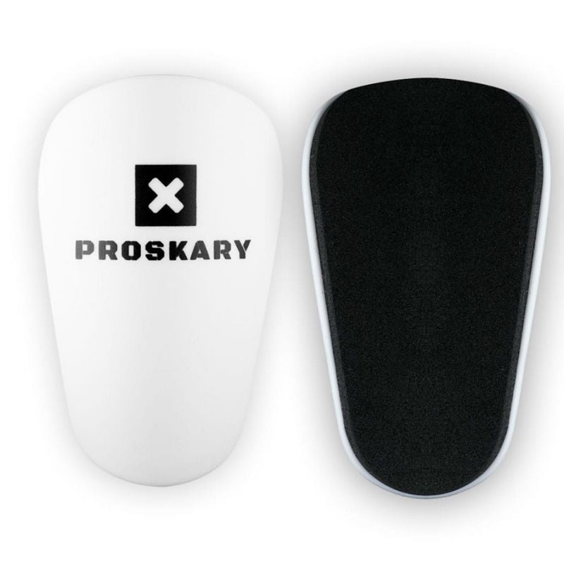 Proskary Mini white soccer shin guards Proskary