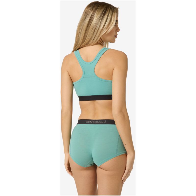Women's Sports Boxer Briefs SUPER.NATURAL W Tundra175 Boyfriend Hipster green