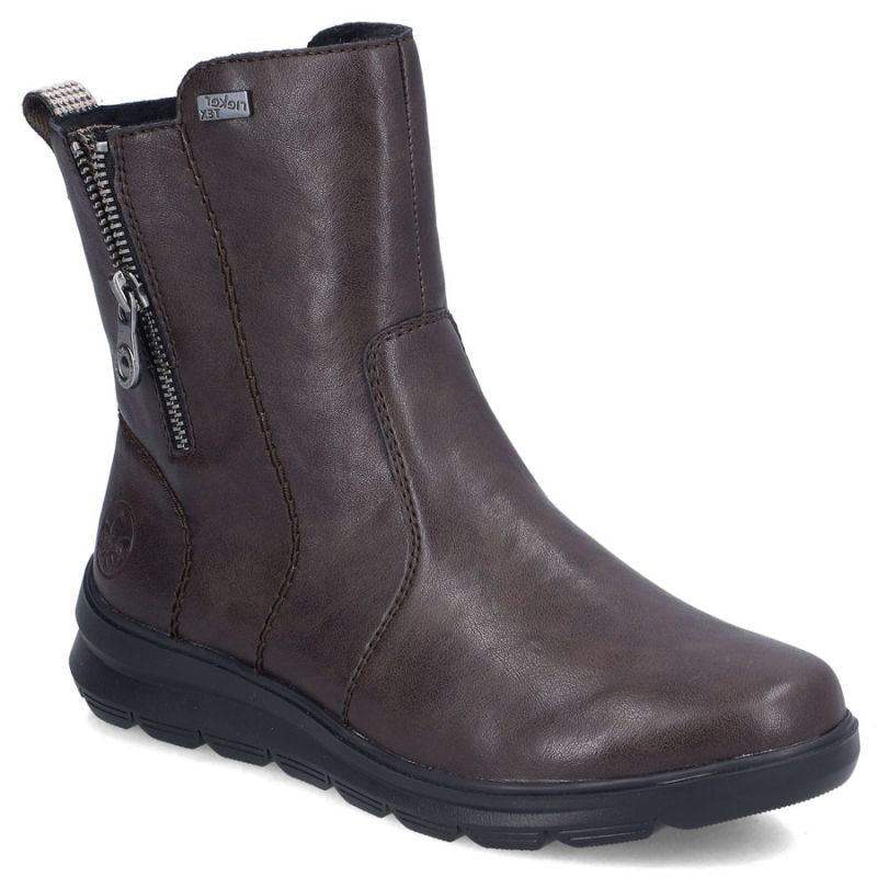 Rieker Z0074-25 comfortable brown waterproof women's ankle boots