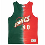 Mitchell & Ness NBA Seattle Supersonics Shawn Kemp Tie Dye Cotton Tank - TTNK3206-SSUYYSKEGNRD Koszulki NBA Your Sports Performance