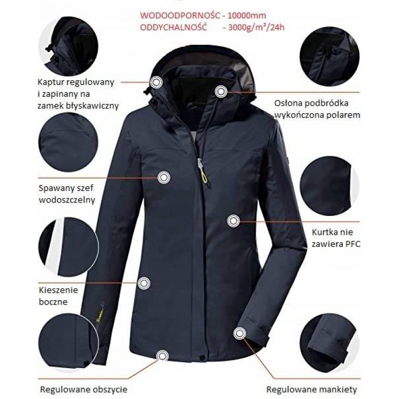Killtec KOS 133 WMN JCKT women's jacket for spring/summer, waterproof, navy blue (38383/814/34) In preparation Your Sports Performance