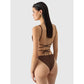 Women's swimsuit bikini top 4F 4FWSS24UBKTF041-81S Brown *Kategoria tymczasowa Your Sports Performance