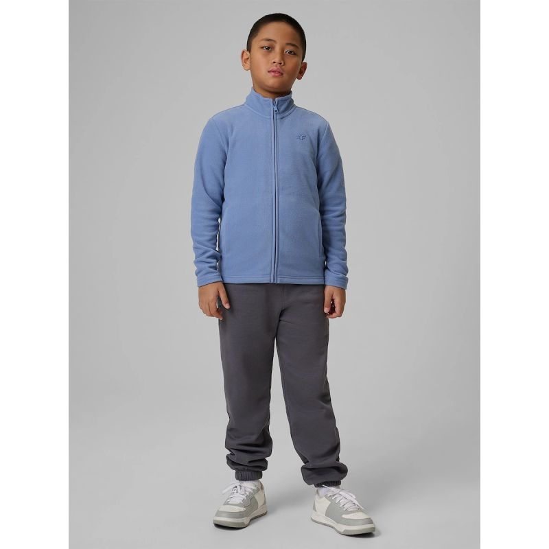 Regular fleece without hood for boys 4F 4FJRSS26TFLEM508-32S 4f