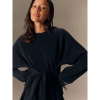 Women's regular sweatshirt with ties and modal 4F 4FRSS26TSWSF2784-20S