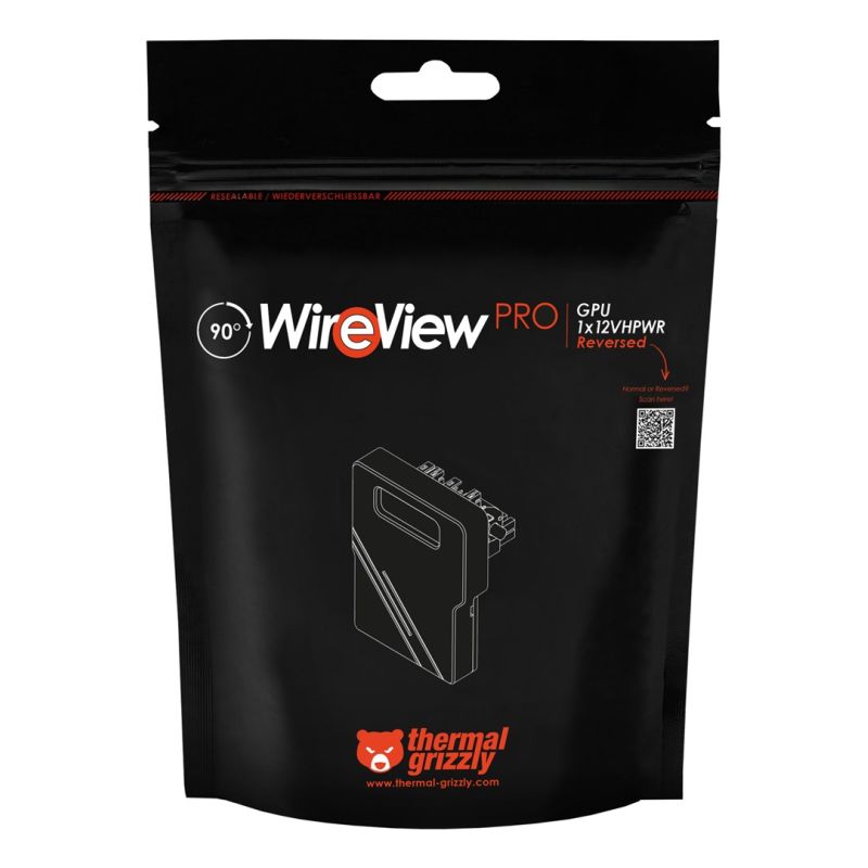 Grizzly WireView 90 Pro Thermal Graphics Card, 1x12VHPWR - Backwards Chłodzenie/Chłodzenie - akcesoria Your Sports Performance