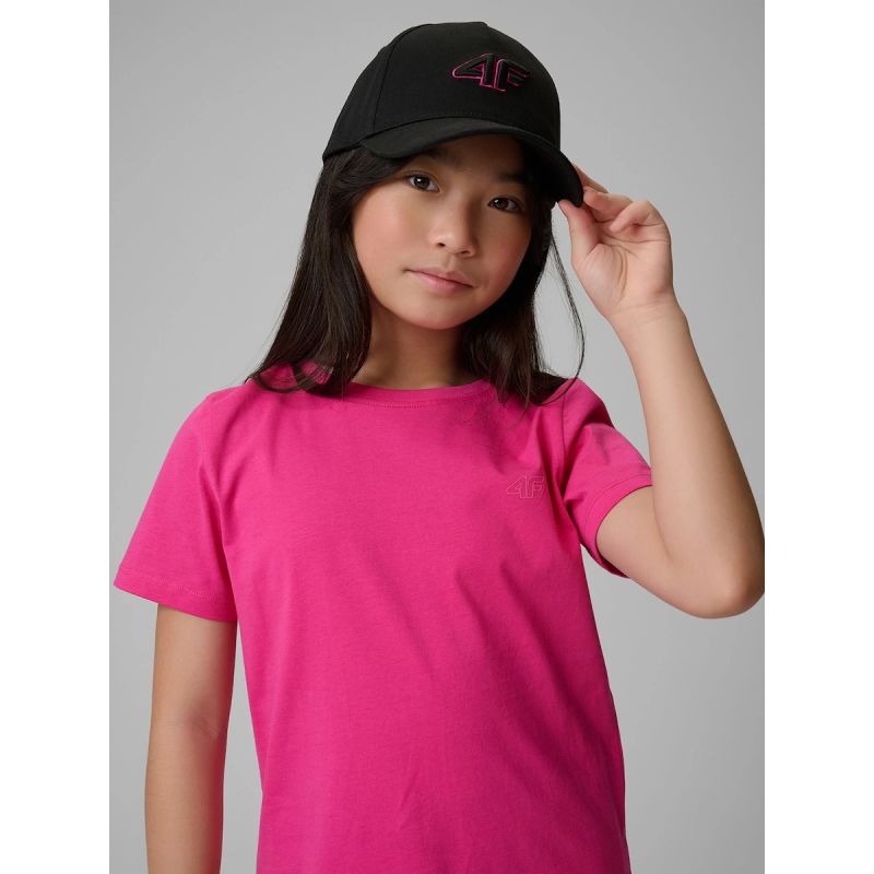 Regular plain girls' T-shirt 4F 4FJRSS26TTSHF3554-12S 4f