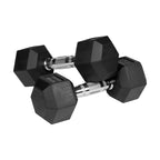 Rubber-coated cast iron dumbbells HEX 2x6 kg REBEL ACTIVE To be categorized Your Sports Performance