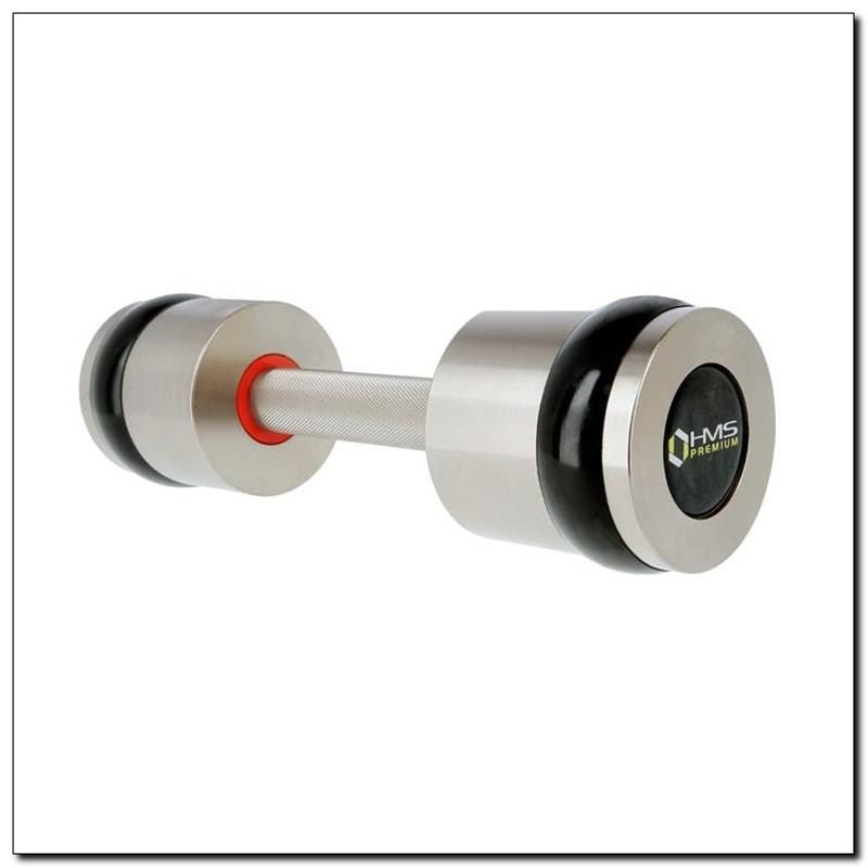 Chrome dumbbells 2x8 kg silicone elements HMS Premium HH08 In preparation Your Sports Performance