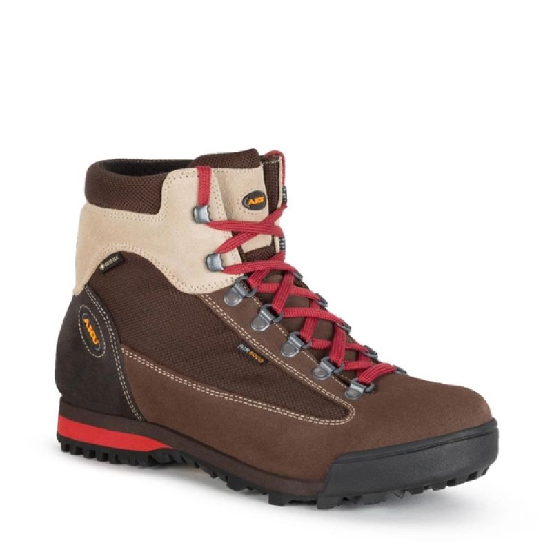 Aku Slope Gore-tex Men's Leather Ankle Trekking Shoes Brown Aku