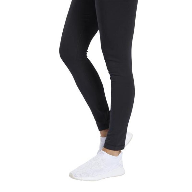 Reebok TE COTTON LEGGING women's sports high-waist training leggings black (FK6664) In preparation Your Sports Performance