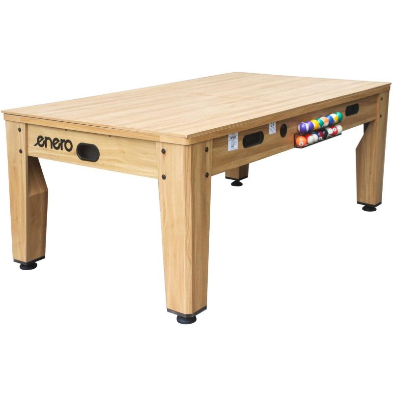 4-IN-1 MULTIGAMING TABLE BILLIARDS TABLE TENNIS HOOK-UP DINING TABLE 214x121.6x81.3CM WOODEN ENERO Accessories Your Sports Performance