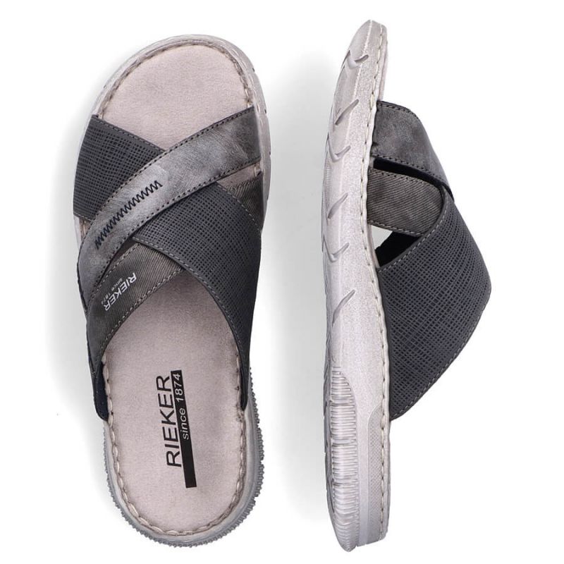 Comfortable Rieker M RKR581 gray flip-flops Footwear/Lifestyle/Rieker Your Sports Performance