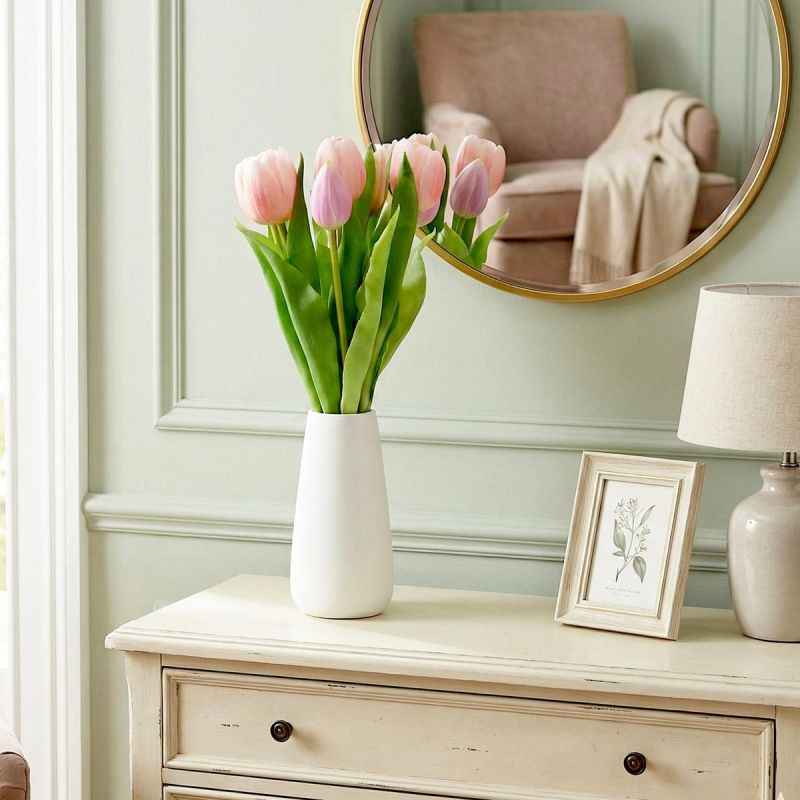 BOUQUET OF 7 PINK TULIPS 31 CM LIFE-LIKE SPRING DECORATION Home and Garden/Equipment Your Sports Performance
