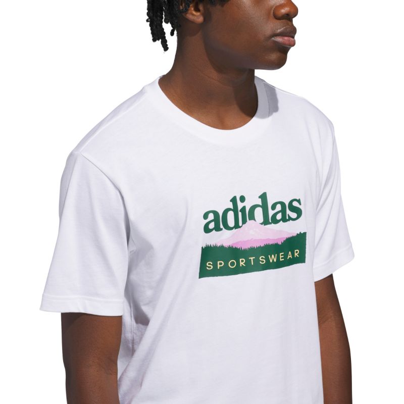 adidas Sportsman Mountain Graphic Men's T-Shirt White KC9254