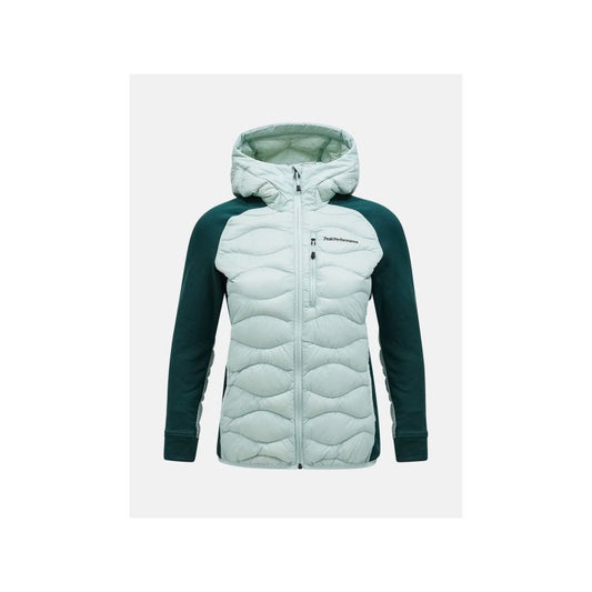 Peak Performance W Helium Down Hybrid Hood Jacket Green Import z PMSport Your Sports Performance