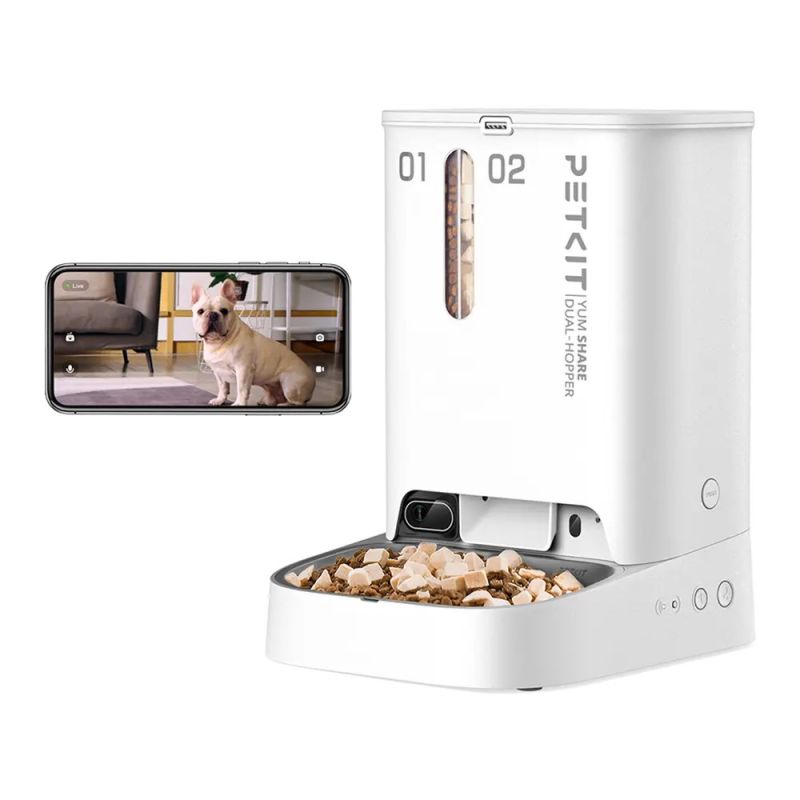 Petkit YumShare Dual-Hopper Automatic Feeder with Camera Dla zwierząt/Miski, pojemniki i poidełka (uniwersalne) Your Sports Performance