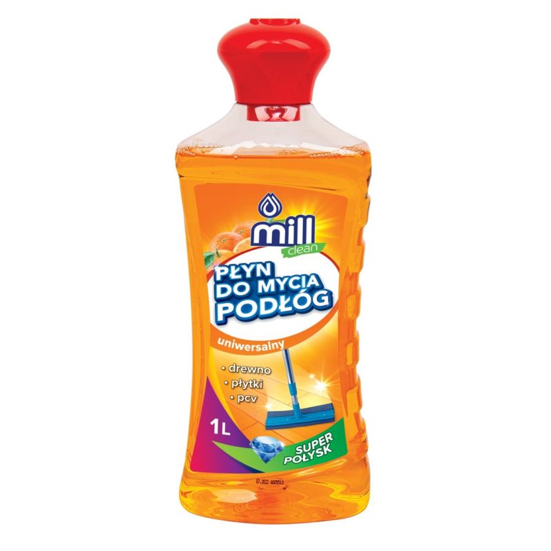 MILL CLEAN Floor cleaner with orange scent 1l Chemia/Preparaty do mycia i nabłyszczania powierzchni Your Sports Performance